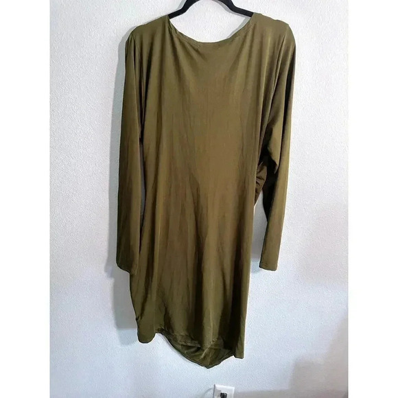Grace Karin Cinched Olive Long Sleeve Dress XXL - Picture 10 of 10